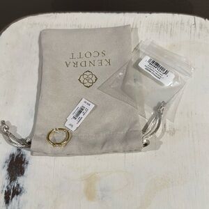 Authentic Kendra Scott Juliette Gold band with White Crystal! Size 7! Ne…